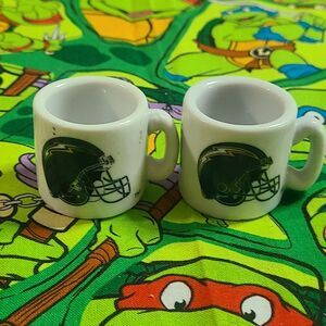 NFL Chargers Mini Ceramic Mug Vintage Coffee Mug Lot Of 2